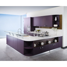 Unique design purple lacquer modern kitchen furniture pictures